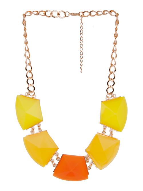 Diva Walk yellow alloy short necklace - 12259056 - Very Small Image - 1