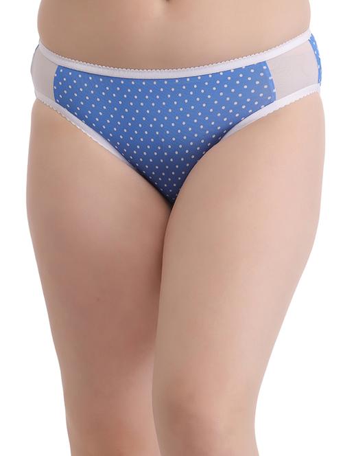 blue nylon polka dot panty - 12259228 - Very Small Image - 1