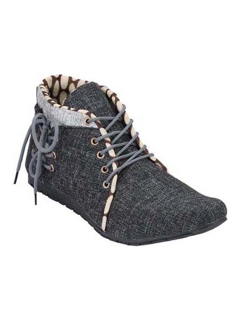 grey jute lace up shoes - 12259492 - Very Small Image - 1