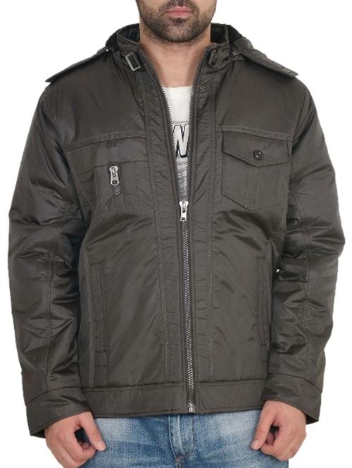 grey polyester casual jacket - 12260144 - Very Small Image - 1