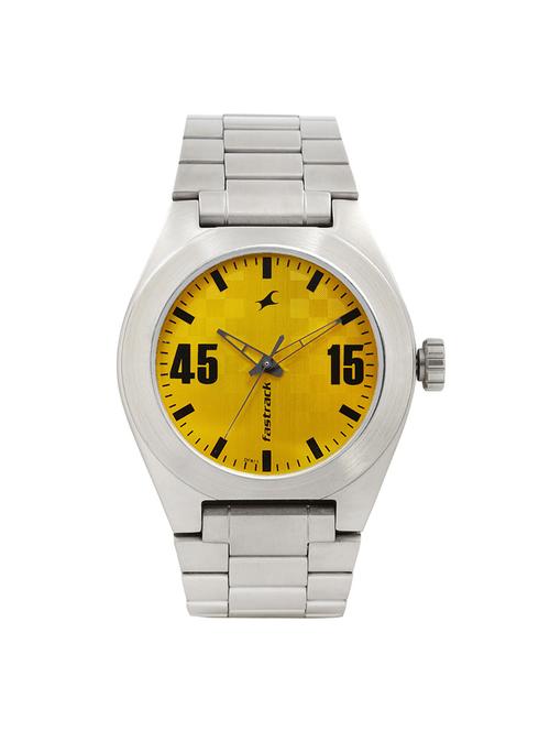 fastrack analog yellow dial men's watch - 3110sm04 - 12260930 - Very Small Image - 1