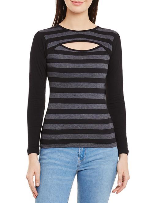 black cotton regular tee - 12264226 - Very Small Image - 1