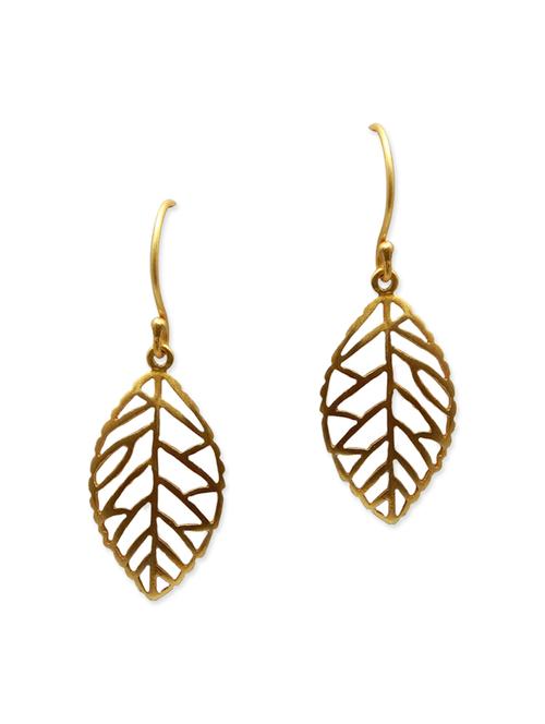 gold plated drop earring - 12264491 - Very Small Image - 1