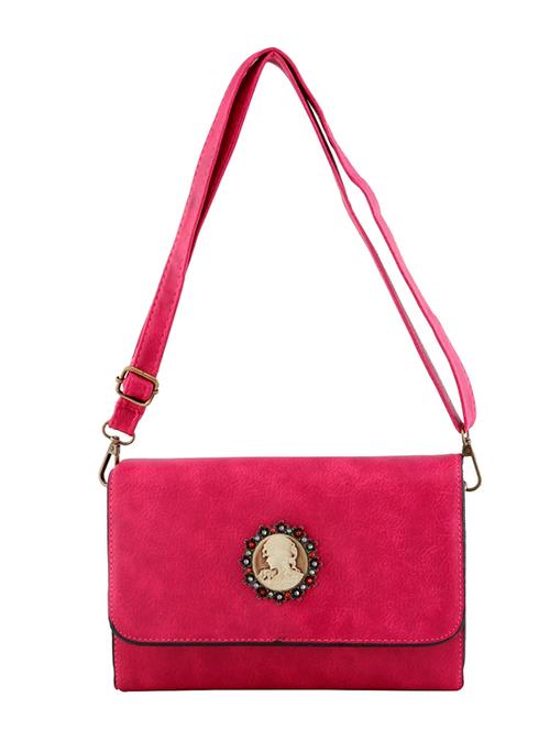 pink leatherette sling bag - 12264510 - Very Small Image - 1