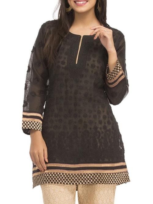 black none kurti - 12266829 - Very Small Image - 1