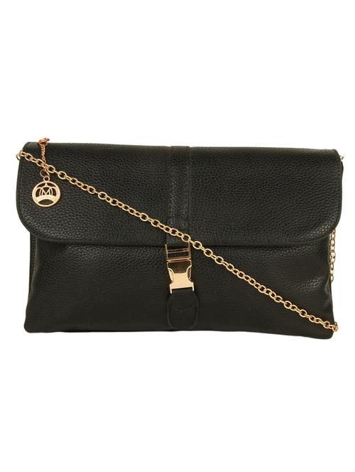 black leatherette textured sling bag - 12266989 - Very Small Image - 1