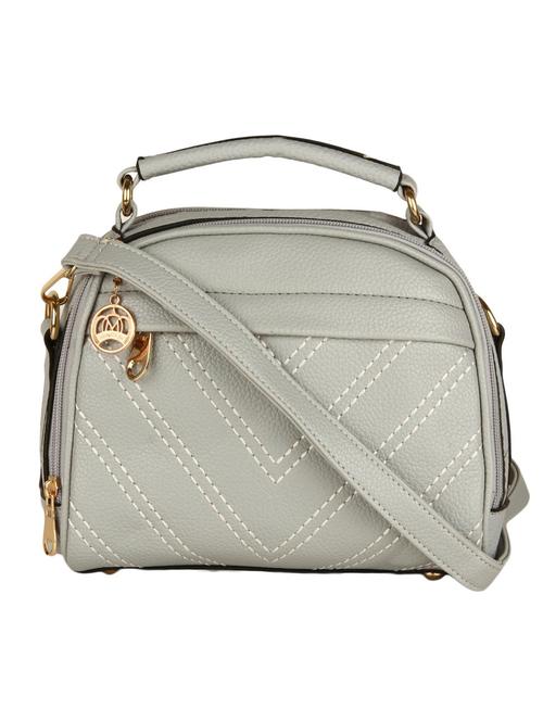 grey leatherette sling bag - 12266996 - Very Small Image - 1