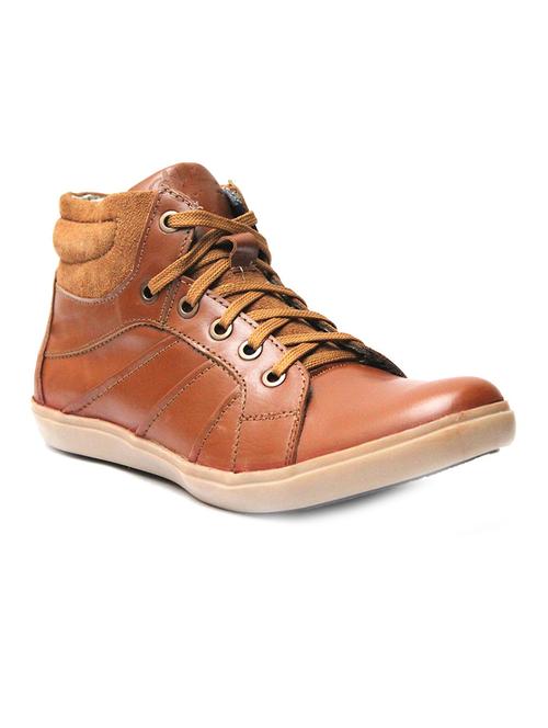 tan leather lace up sneakers - 12267185 - Very Small Image - 1