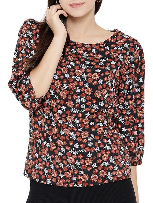 women's blouson round neck top - 12267709 - Very Small Image - 1