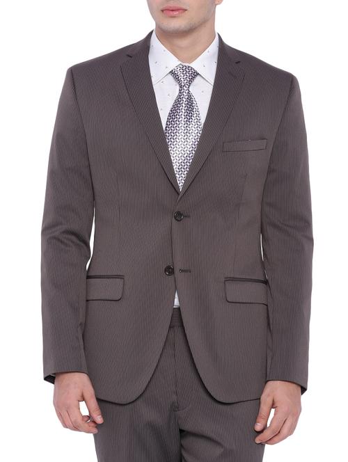 brown polyester formal blazer - 12268451 - Very Small Image - 1