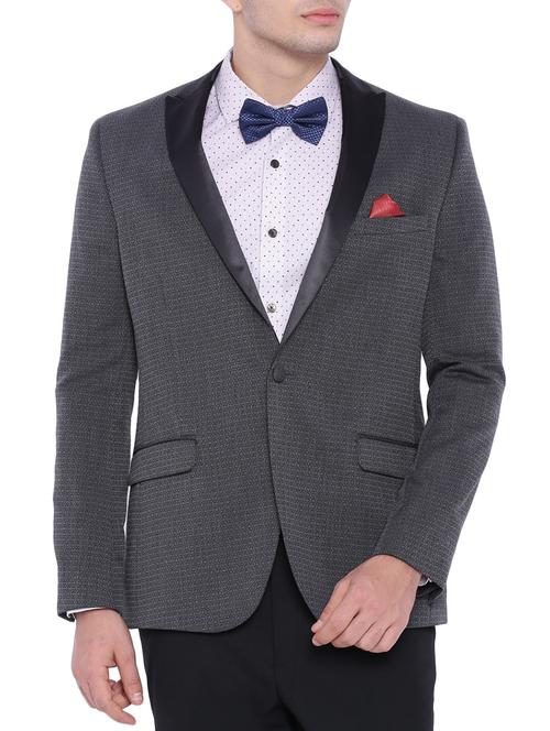 grey polyester formal blazer - 12268478 - Very Small Image - 1
