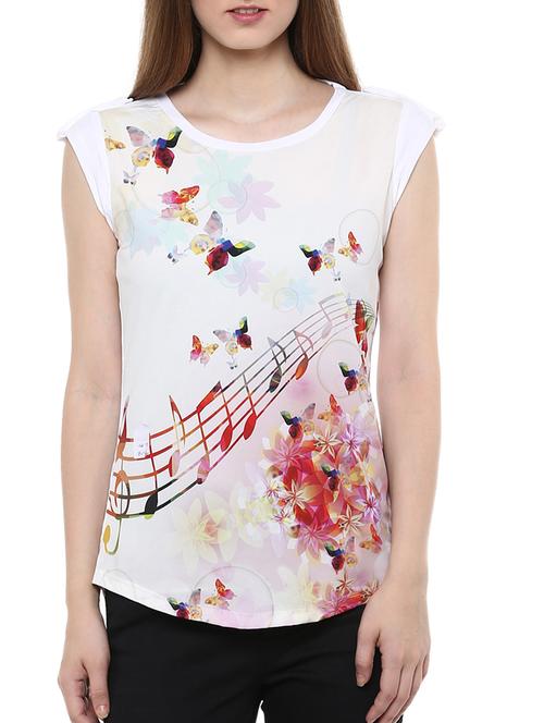 white polyester regular tshirt - 12268686 - Very Small Image - 1