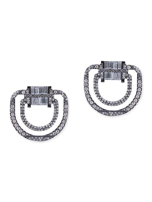 silver metal studs earring - 12272142 - Very Small Image - 1