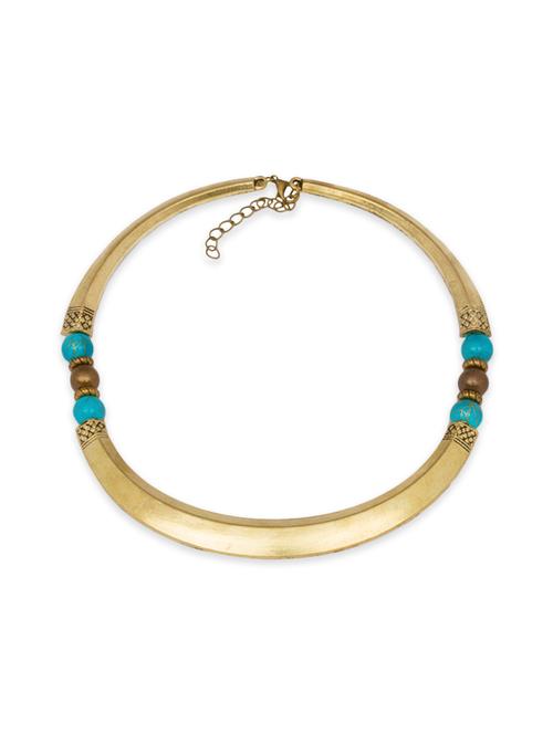 gold metal collar necklace - 12272344 - Very Small Image - 1