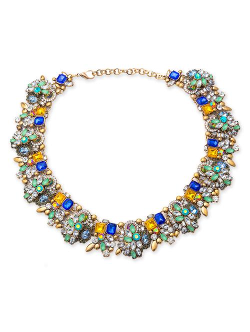 multi colored metal collar necklace - 12272369 - Very Small Image - 1