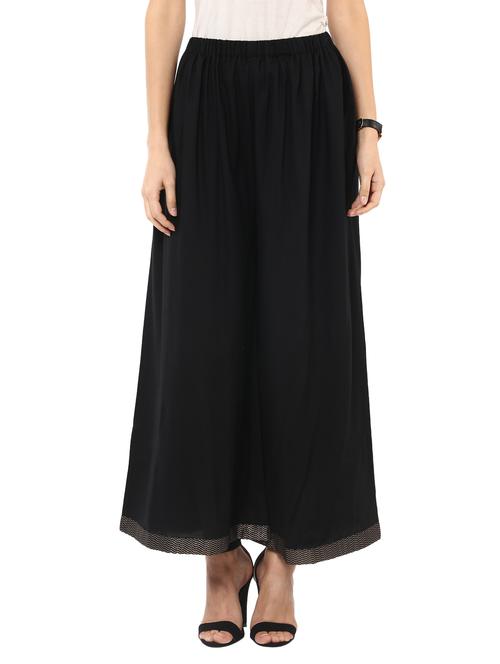 black rayon palazzos - 12272993 - Very Small Image - 1