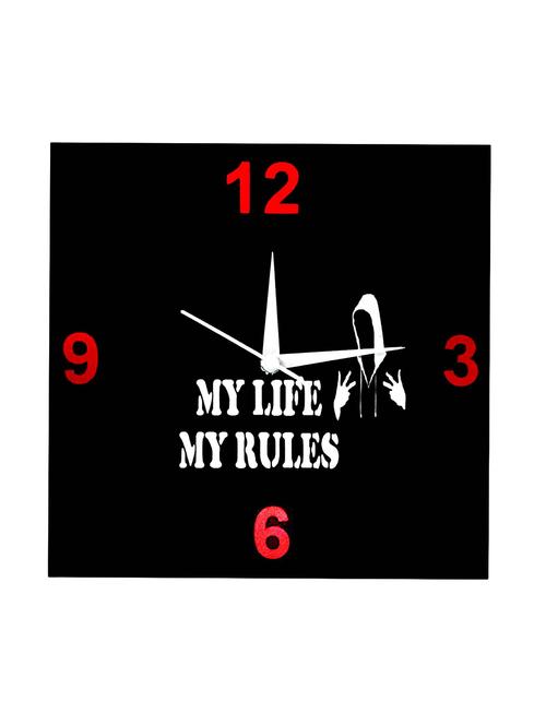 design villa black color  without glass wall clock - 12274953 - Very Small Image - 1