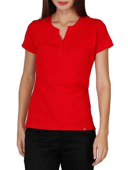 red cotton regular tshirt - 12278137 - Very Small Image - 1