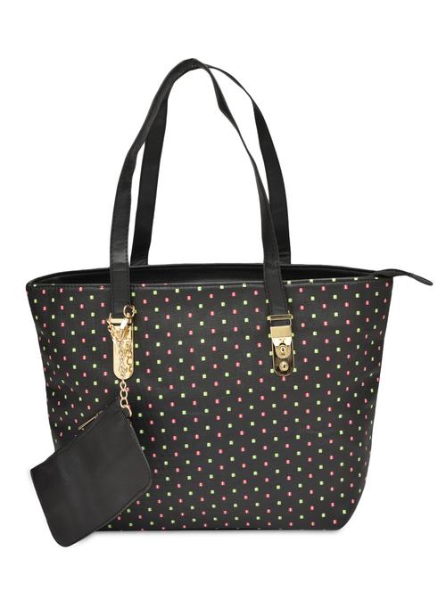 black printed faux leather handbag - 1229284 - Very Small Image - 1