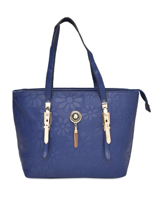 blue faux leather printed handbag - 1229321 - Very Small Image - 1