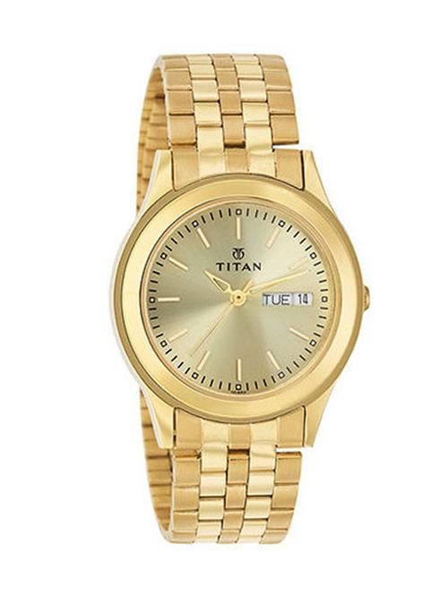 titan analog gold dial men's watch - 1648ym05 - 12293521 - Very Small Image - 1