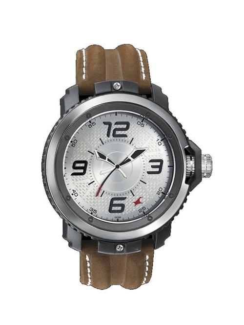 fastrack analog grey/silver dial men's watch - 38017pl02 - 12293687 - Very Small Image - 1