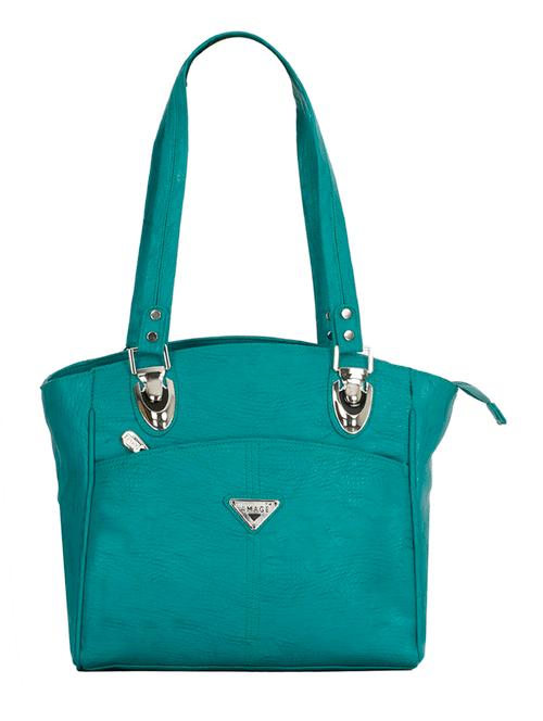 blue synthetic leather handbag - 12293802 - Very Small Image - 1