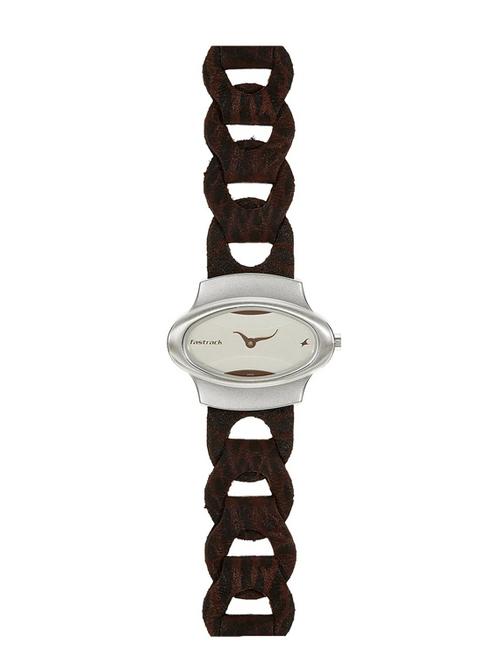 fastrack urban kitsch analog silver dial women's watch - ne6004sl01 - 12295714 - Very Small Image - 1