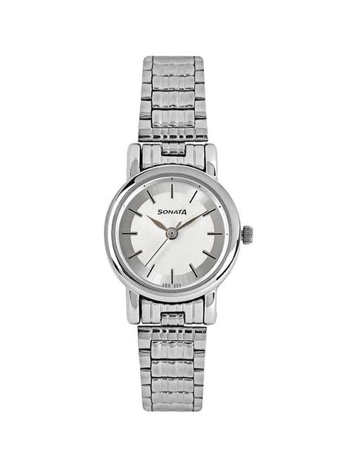 sonata analog white dial women's watch - 8976sm01j - 12296117 - Very Small Image - 1