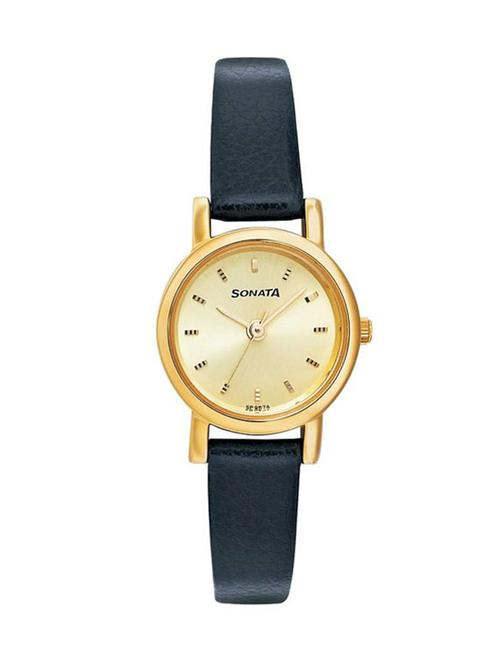 sonata analog gold dial women's watch - nf8976yl01j - 12296141 - Very Small Image - 1