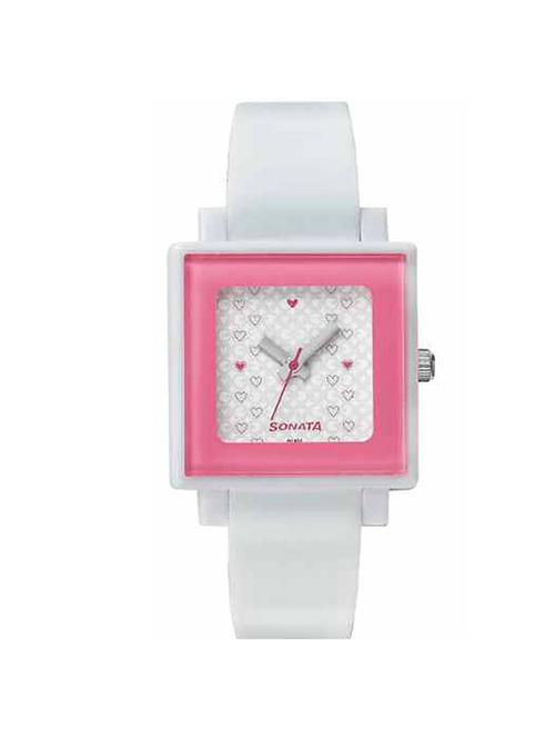 sonata analog white dial women's watch - nf8996pp04j - 12296188 - Very Small Image - 1