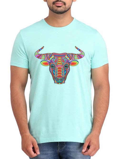 Blue Cotton t-shirt - 12296699 - Very Small Image - 1