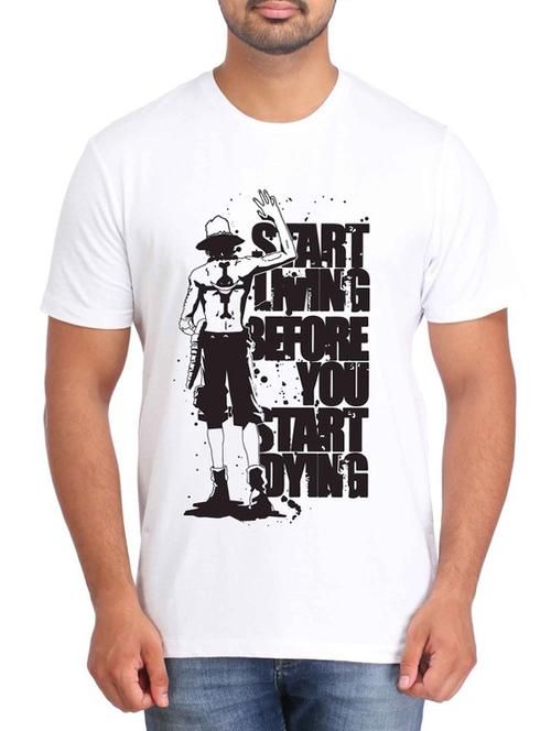 White printed Cotton t-shirt - 12296809 - Very Small Image - 1