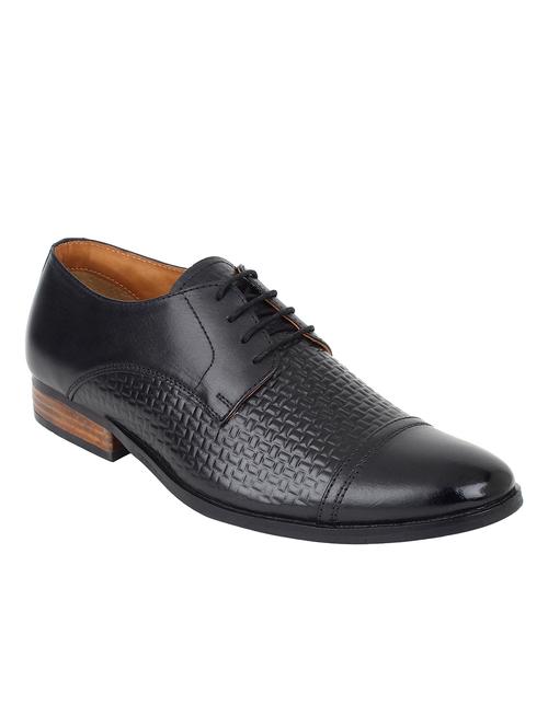 black color, leather derby - 12297592 - Very Small Image - 1