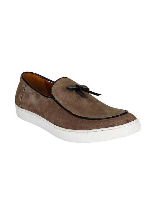 brown suede casual slipons - 12297623 - Very Small Image - 1