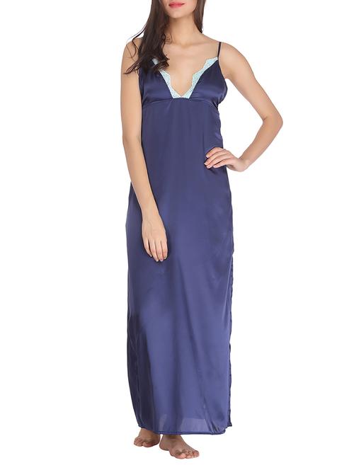 blue satin nighty - 12298679 - Very Small Image - 1