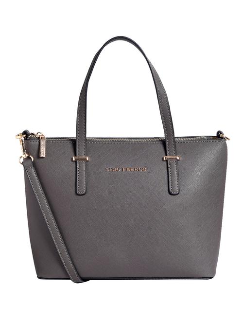 grey leatherette handbag with sling - 12302515 - Very Small Image - 1