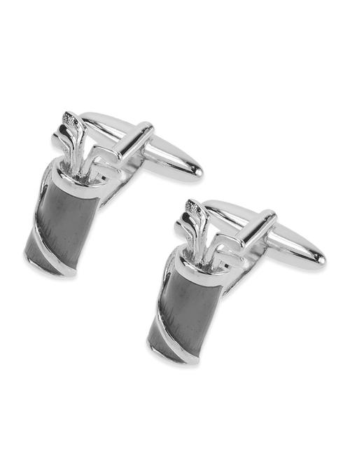 silver metal alloy cuff links - 12302633 - Very Small Image - 1
