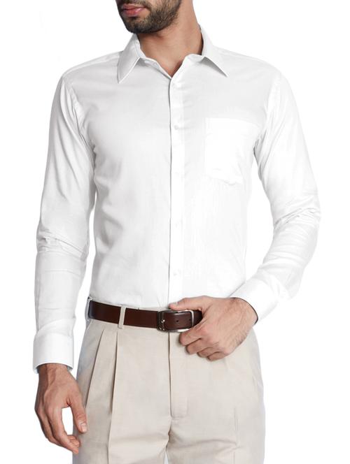 white cotton formal shirt - 12304069 - Very Small Image - 1