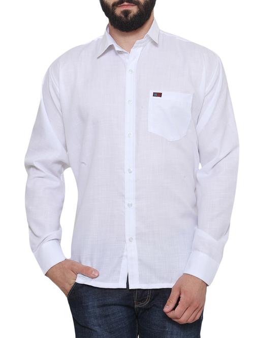 white polyester casual shirt - 12305458 - Very Small Image - 1