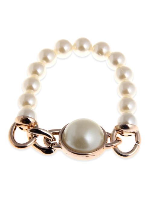 white pearl metal bracelet - 12305909 - Very Small Image - 1