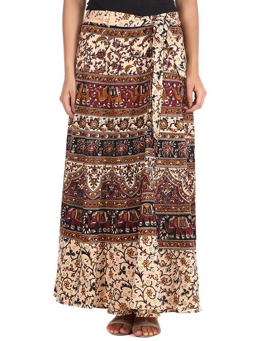 beige cotton skirt - 12306245 - Very Small Image - 1