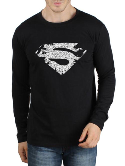 black cotton printed t-shirt - 12310276 - Very Small Image - 1