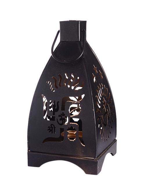 Anasa Swastik & Om Black Metal Lantern - 12311294 - Very Small Image - 1