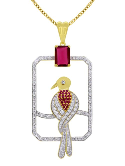 rose pink silver pendant - 12312631 - Very Small Image - 1