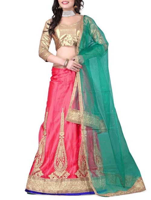 red net embroidered lehenga - 12313491 - Very Small Image - 1