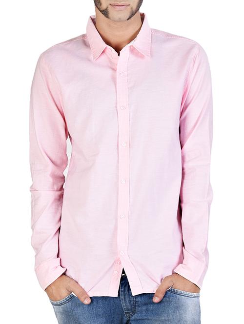 pink cotton casual shirt - 12315708 - Very Small Image - 1