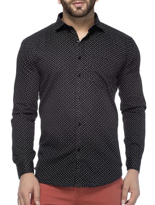 black cotton casual shirt - 12316590 - Very Small Image - 1