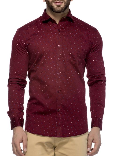 red cotton casual shirt - 12316595 - Very Small Image - 1