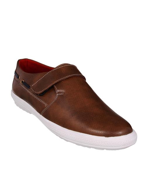 brown leatherette casual slipon - 12316825 - Very Small Image - 1
